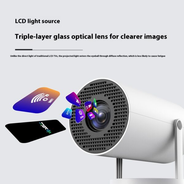 Portable Home Projector | 180° Projection, Auto Focus, Small & Compact - Image 4