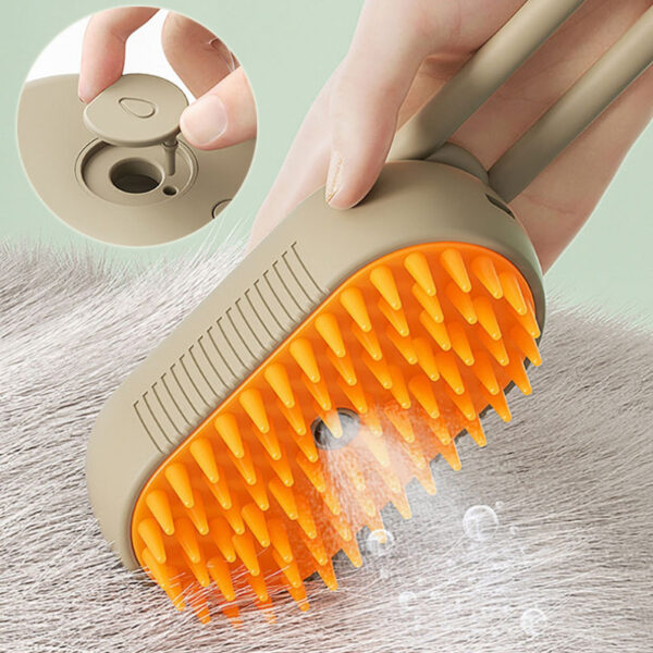 3-in-1 Electric Cat & Dog Steam Brush with Massage Function for Grooming & Hair Removal - Image 7