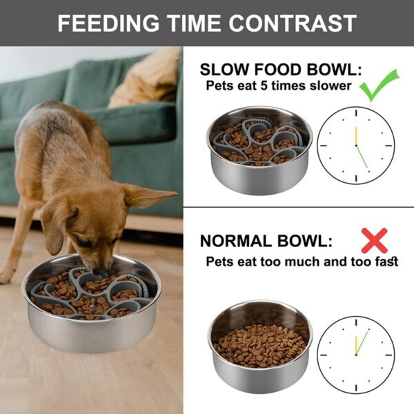 Silicone Spiral Slow Feeder Bowl for Dogs - Promotes Healthy Eating Rate - Image 7