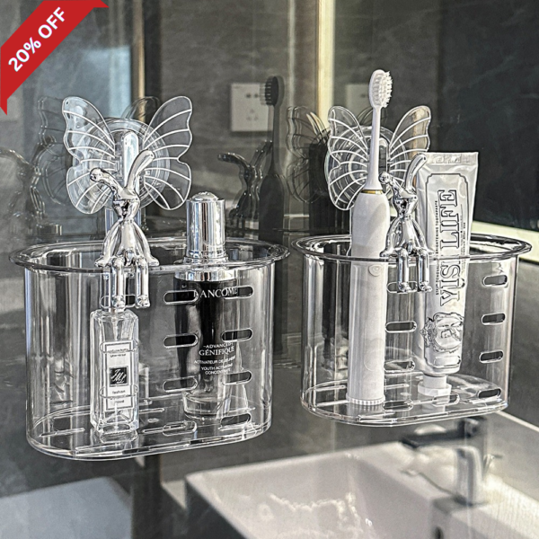 Butterfly Sucker Toothbrush Rack Wall-Mounted