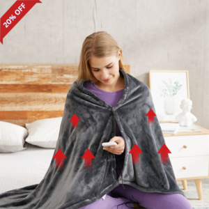 Winter Flannel Heated Blanket Cold Protection Body Warmer USB Heated Warm Shawl Electric Heated Plush Blanket
