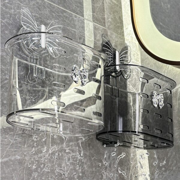 Butterfly Sucker Toothbrush Rack Wall-mounted Punch-free - Image 4